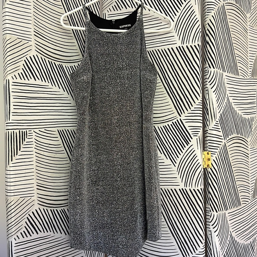 Short Metallic Silver Dress (slightly used)